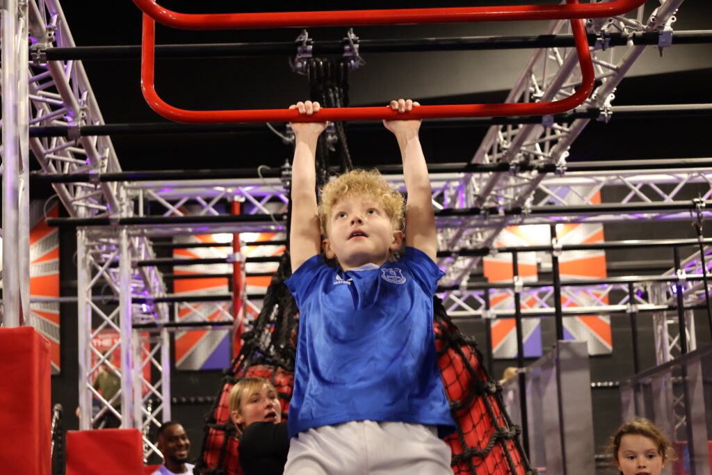 an overhead bar at Ninja Warrior UK assault course