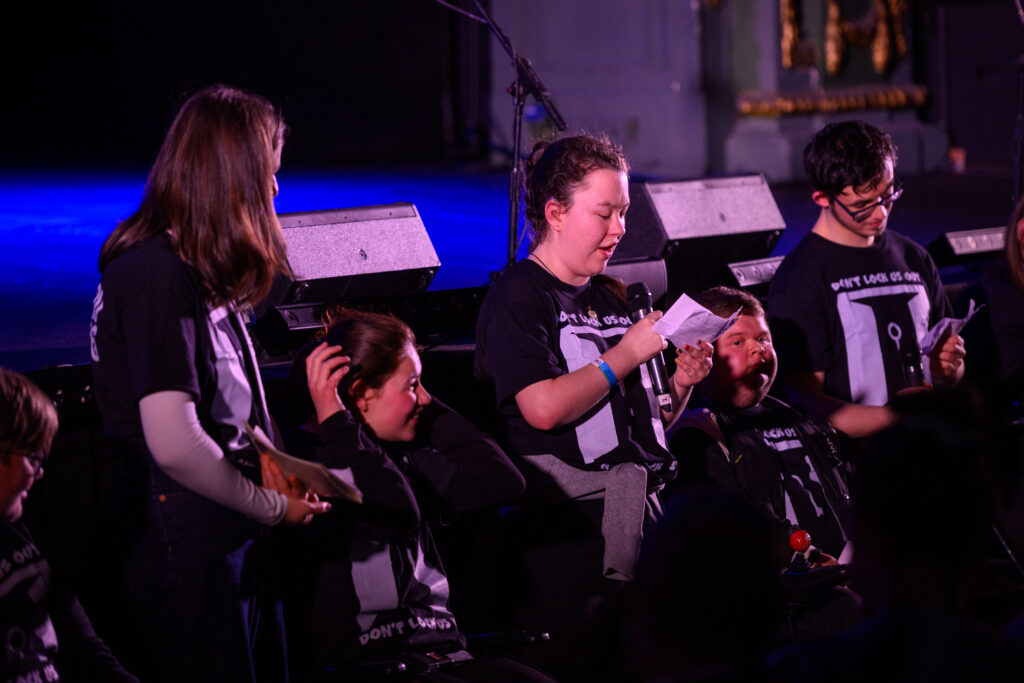 Young people performing on stage at NowFest 26