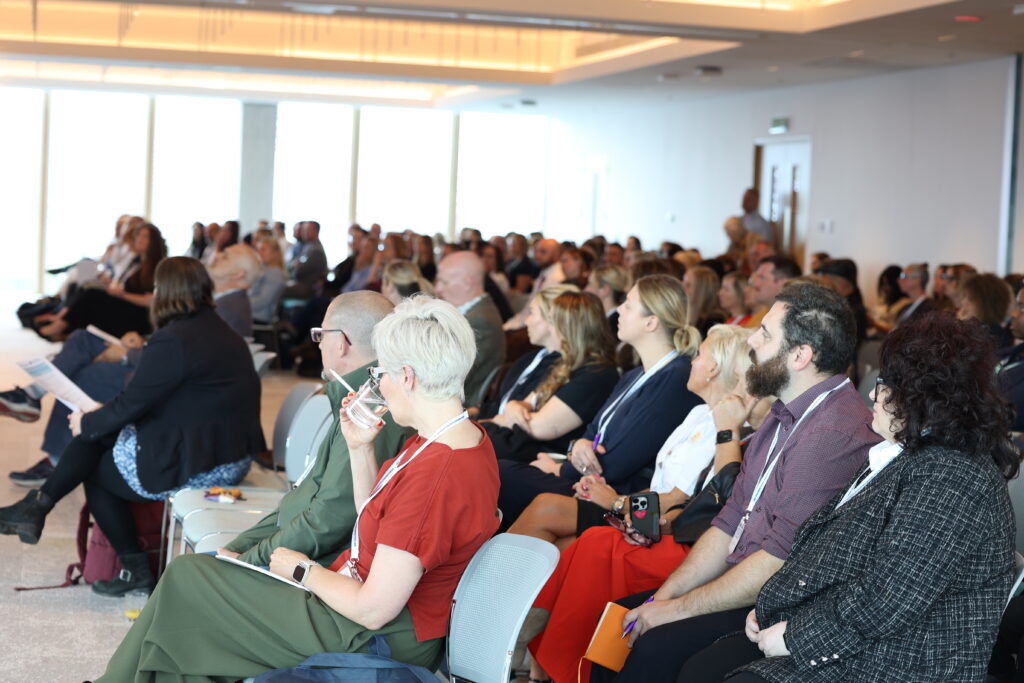 Delegates sitting observing at the MVRP Breaking the Cycle of Violence Conference.